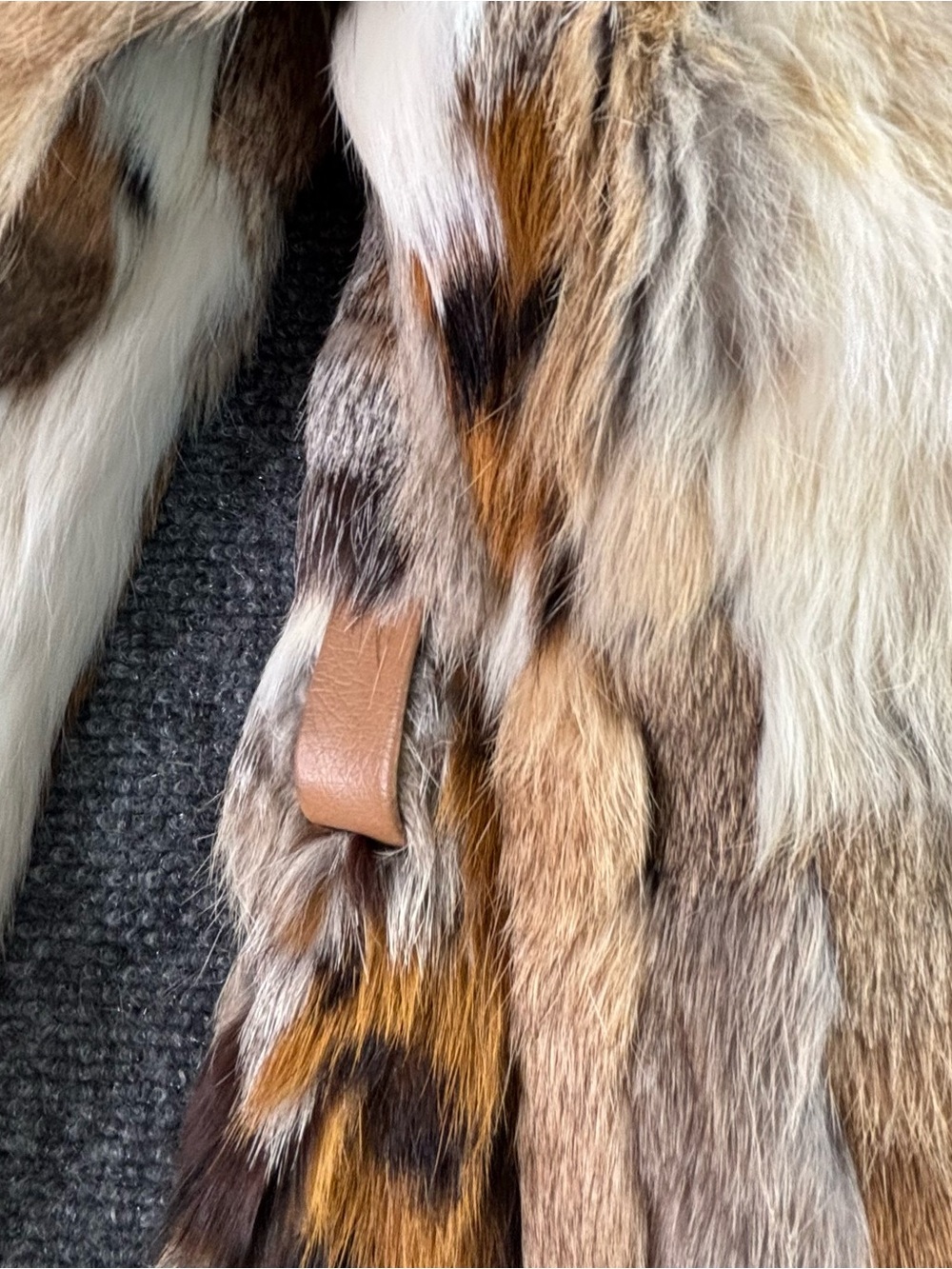 Vintage Genuine Rabbit Fur Patchwork Jacket Coat Women’s M - Picture 8 of 11